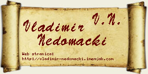 Vladimir Nedomački vizit kartica